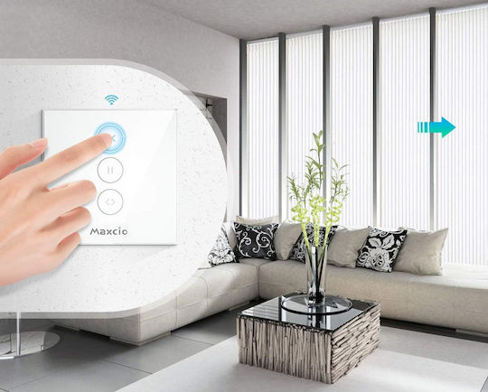 Συσκευή Ελέγχου Ρολών Wifi Maxcio Alexa Google Home Αφής Έξυπνη Συσκευασία 4 Τεμαχίων