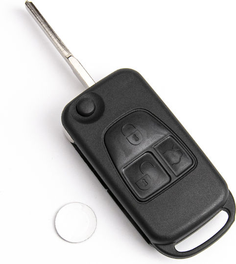 Калъф За Сгъваем Ключ Mercedes A C W210 A208 A124 S210 W163 Sl 3 Бутона