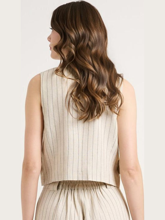 Beige Women's Vest