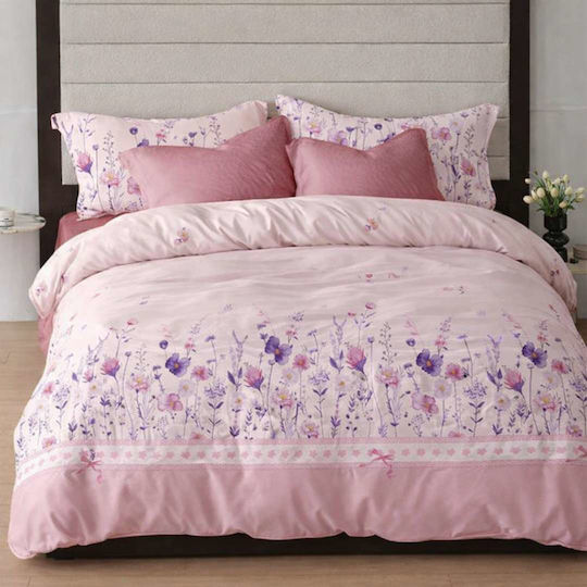 Set Huse Pentru Pilote 200x230cm Dublu Cu 4 Fețe De Pernă Și 1 Cearceaf Gri