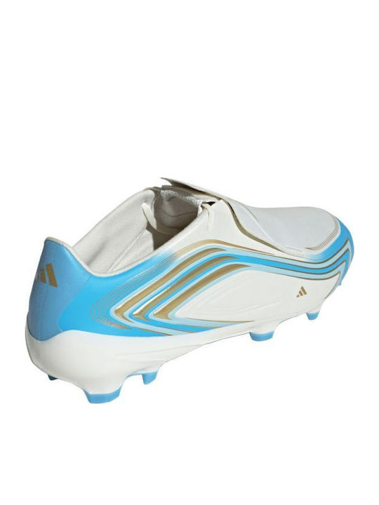 adidas F50 Messi League Football Shoes with Cleats FG Ivory Semi Blue Burst Icey Blue