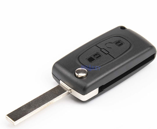 Κέλυφος Αναδιπλούμενου Κλειδιού Peugeot 207 308 508 5008 Boxer 2 Κουμπιά Hu83 Va2