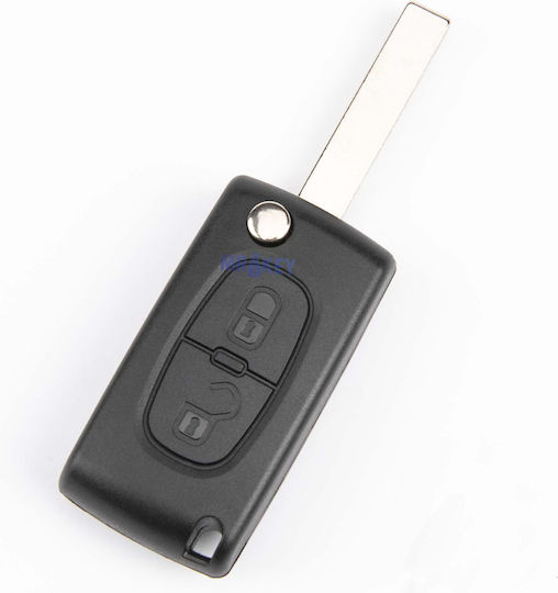 Κέλυφος Αναδιπλούμενου Κλειδιού Peugeot 207 308 508 5008 Boxer 2 Κουμπιά Hu83 Va2