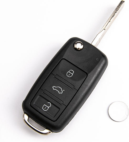 Foldable Key Shell Vw Touareg Phaeton 3 Buttons