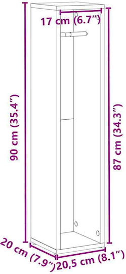 vidaXL Papierhalter Braun 8721158573919