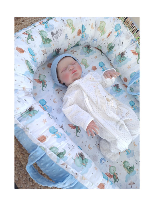 BabyValia Baby Nest Pillow Light Blue 70x110cm