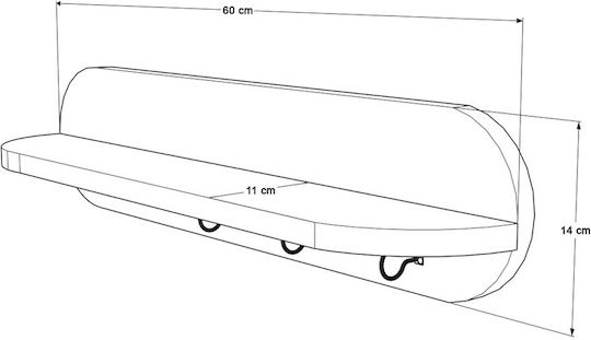 SteweHome Raft De Perete Din Lemn Maro