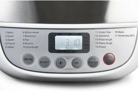 Domo Brotbackautomat 600W Kapazität 1000gr mit 17 Programmen