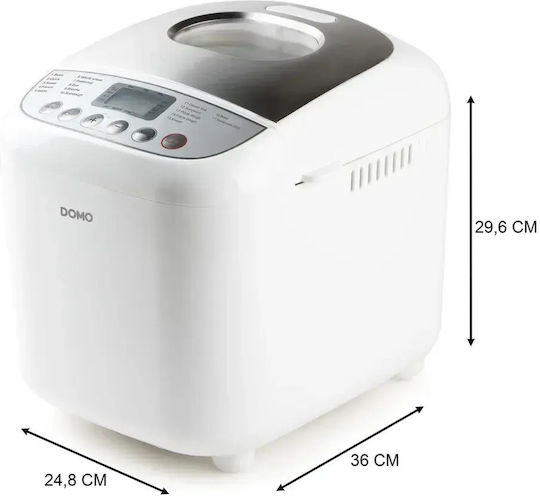Domo Brotbackautomat 600W Kapazität 1000gr mit 17 Programmen