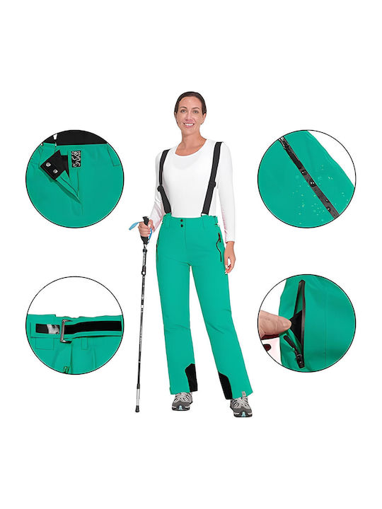 B098XLCBH7 Pantaloni De Schi și Snowboard Verzi Pentru Femei