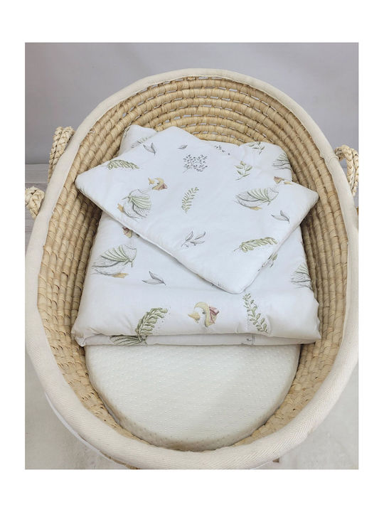 Newborn Set Bettbezug Für Wiege Ecru 75x100cm