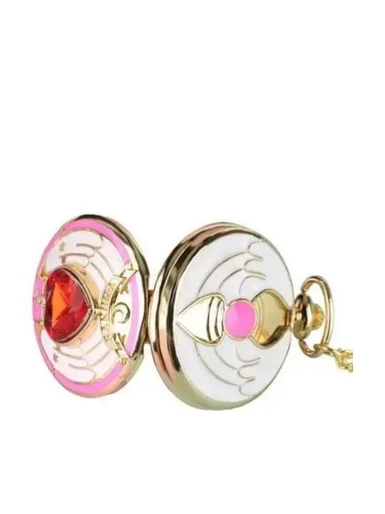 SP Souliotis Men's Gold Battery Pocket Watch