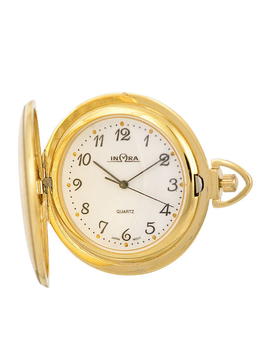 Inora Inωra Men's Pocket Watch 42mm Battery Gold