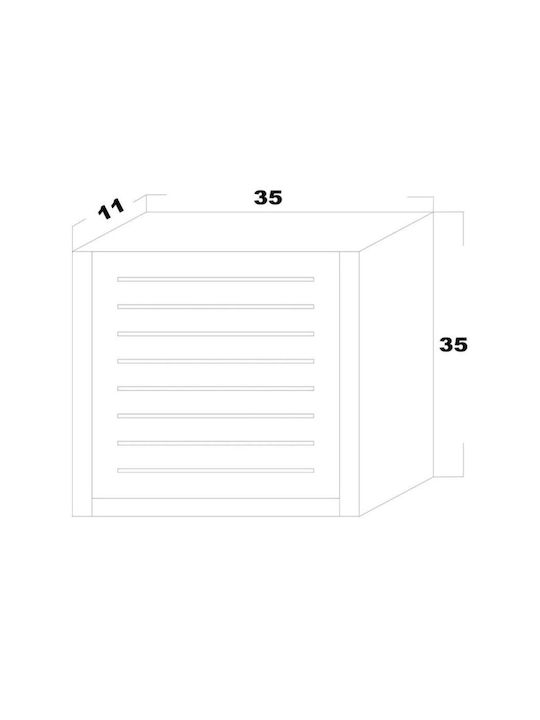 Cabinet De Perete Gri 39x11x11cm