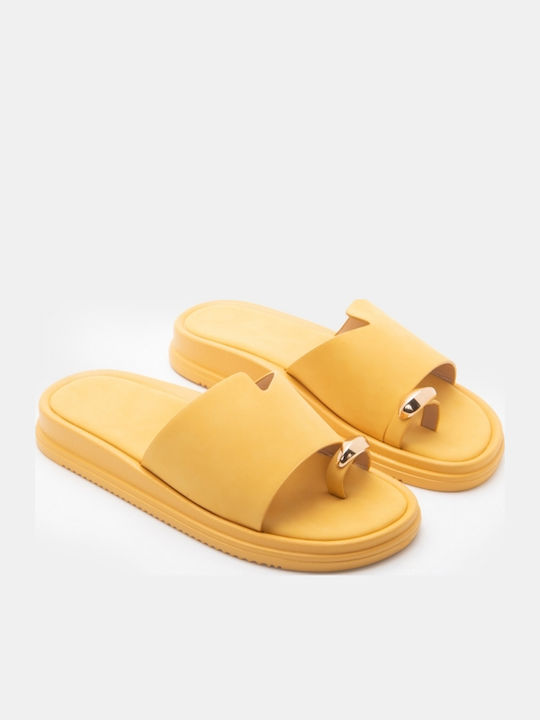 Women's Flat Sandals Flatforms Yellow