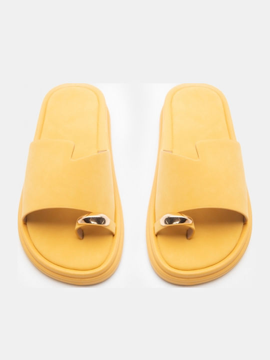 Women's Flat Sandals Flatforms Yellow