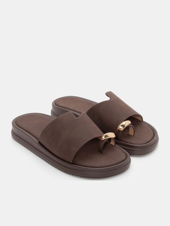 Women's Flat Sandals Flatforms Brown
