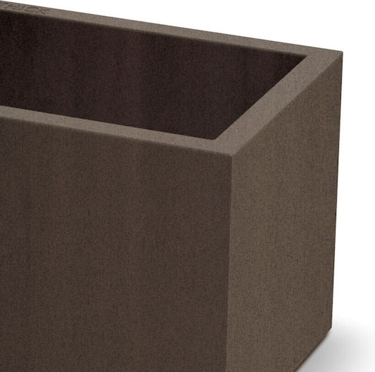 Ethick Γλάστρα Μεταλλική Καφέ 48x47x40εκ.