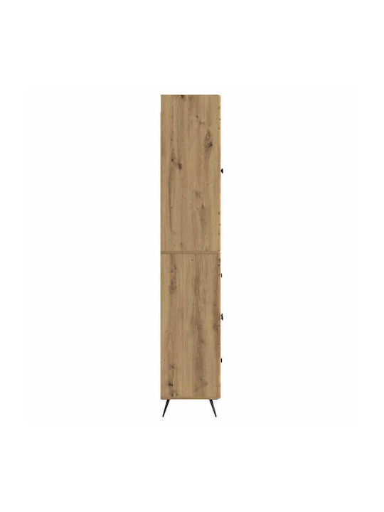 Wall Living Room Cabinet Made of Particle Board in Oak 66x34.5x90cm
