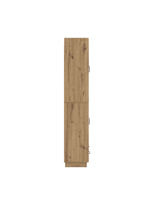 Wall Living Room Cabinet Made of Particle Board in Oak 66x34.5x92cm