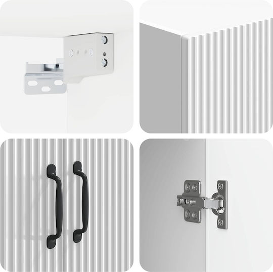 Bookcases Glossy White (2 Pieces) 66x34.5x87 cm Bookcases Glossy White (2 Pieces) 66x34.5x87 cm