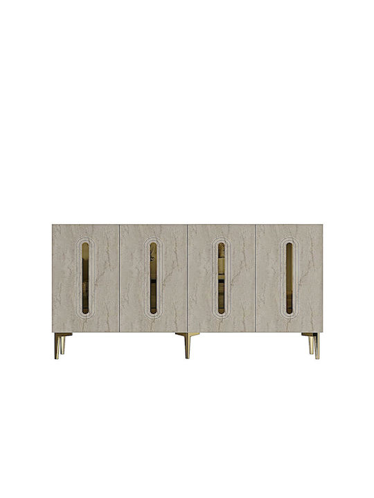 Μπουφές Ξύλινος Λευκός 150x32x75cm
