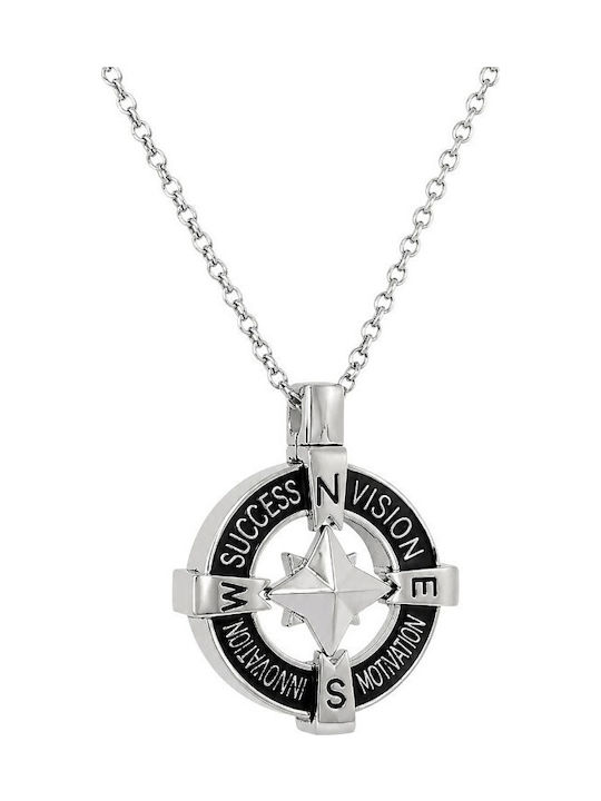 Rosso Amante Steel Necklace Black