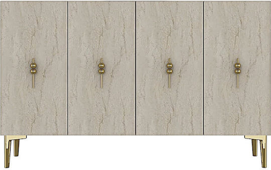 Wooden Sideboard White 120x32x75cm