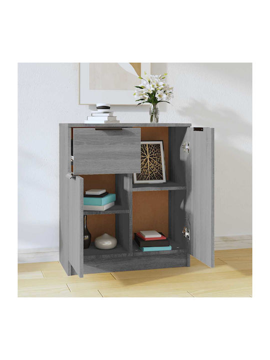 Wooden Sideboard with Drawers Gray 60x30x70cm