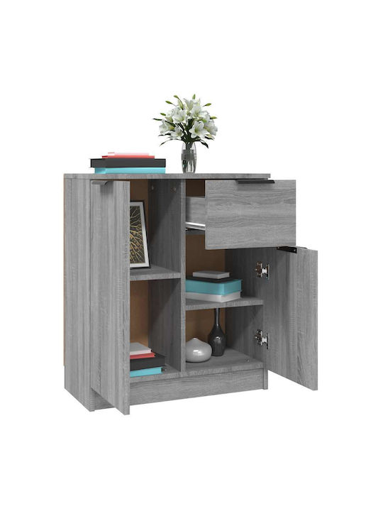 Wooden Sideboard with Drawers Gray 60x30x70cm