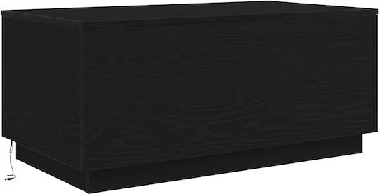 Masă Centrală Rectangulară din Lemn Stejar Negru 90x50x40 cm
