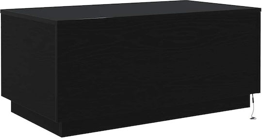 Masă Centrală Rectangulară din Lemn Stejar Negru 90x50x40 cm