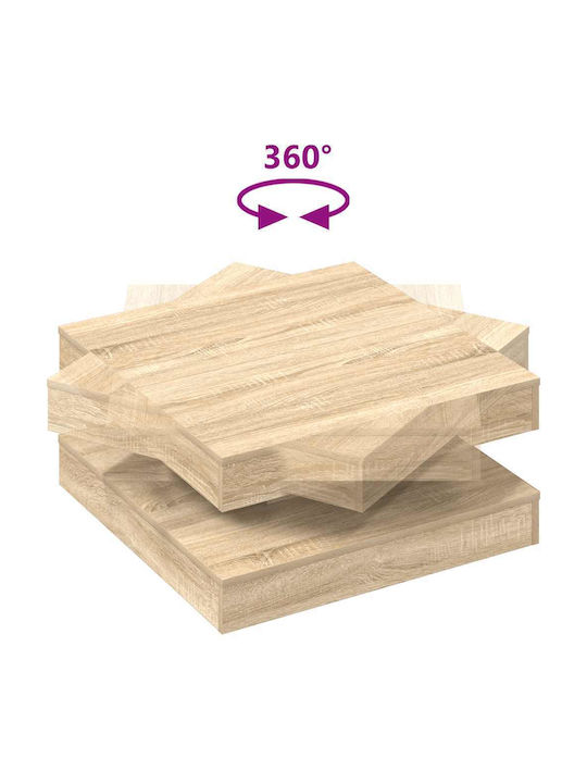 Square Central Coffee Table Wooden Sonoma Oak L70xW70xH34.5cm