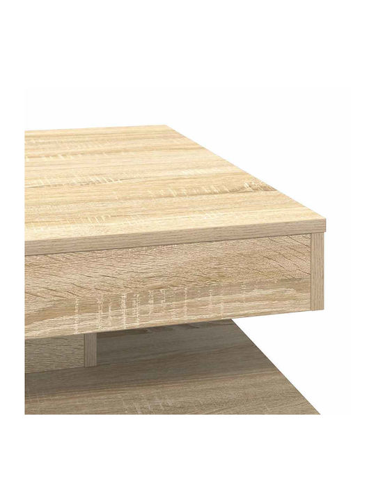 Square Central Coffee Table Wooden Sonoma Oak L70xW70xH34.5cm