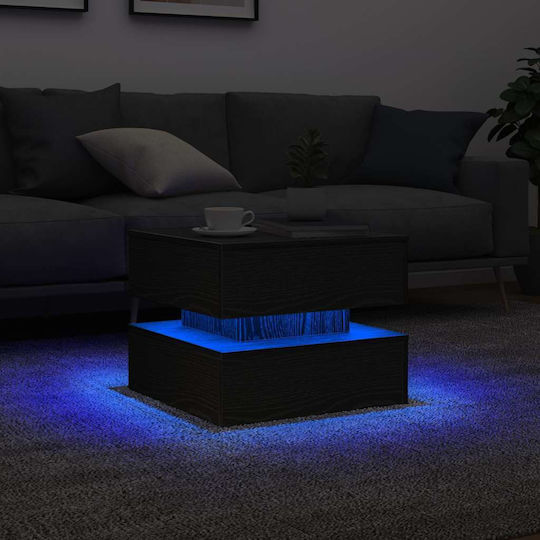 Ορθογώνιο Βοηθητικό Τραπεζάκι Ξύλινο Black Oak Μ50xΠ50xΥ40εκ.