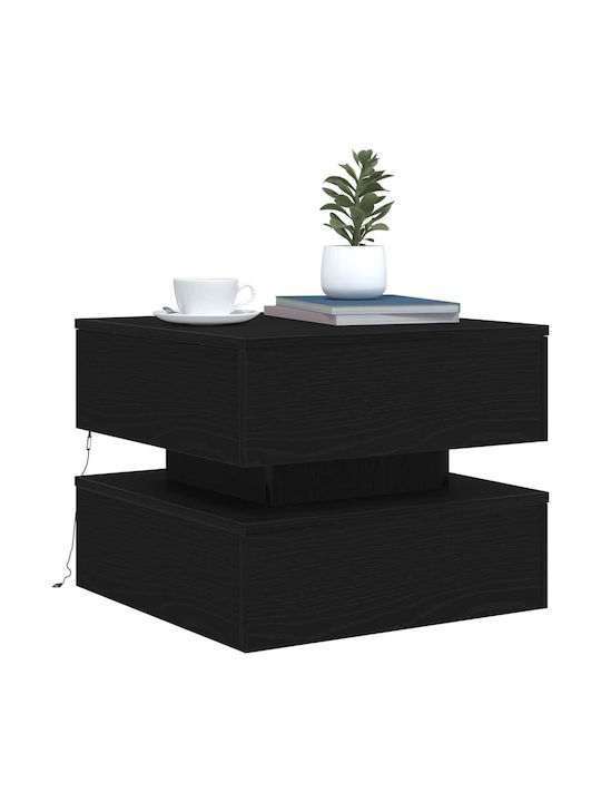 Rectangular Side Table Wooden Black Oak 50x50x40 cm