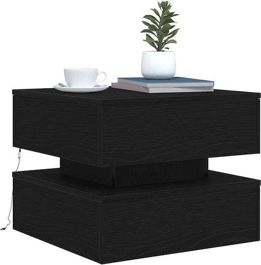 Ορθογώνιο Βοηθητικό Τραπεζάκι Ξύλινο Black Oak Μ50xΠ50xΥ40εκ.