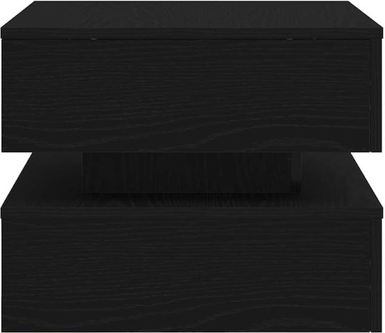 Ορθογώνιο Βοηθητικό Τραπεζάκι Ξύλινο Black Oak Μ50xΠ50xΥ40εκ.