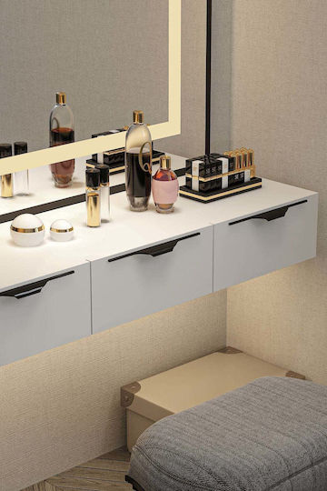 Wooden Console White Length 120cm Width 18cm Height 18cm Wooden Console White Length 120cm Width 18cm Height 18cm