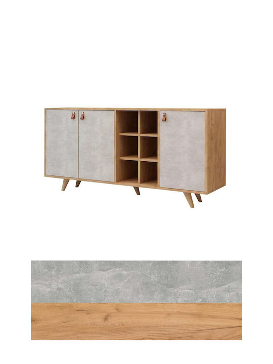 Μπουφές Ξύλινος Χρυσό 140x40x89cm