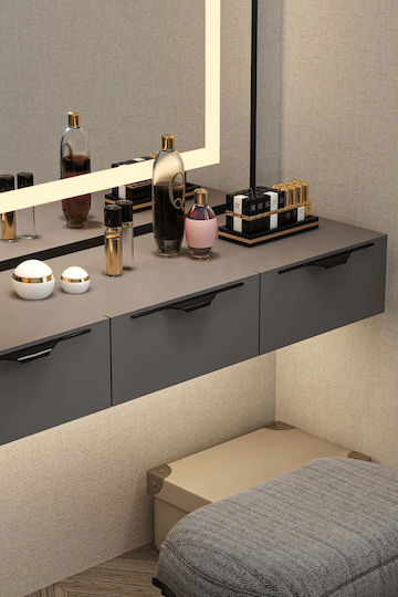 Wooden Console Grey M120xP18xH18cm Wooden Console Grey M120xP18xH18cm