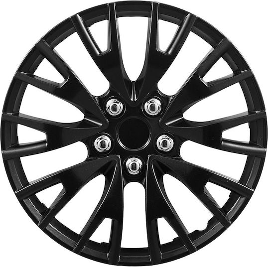 Vevor Set Car Hubcaps 16" With Hyundai Logo 4 Pieces Black