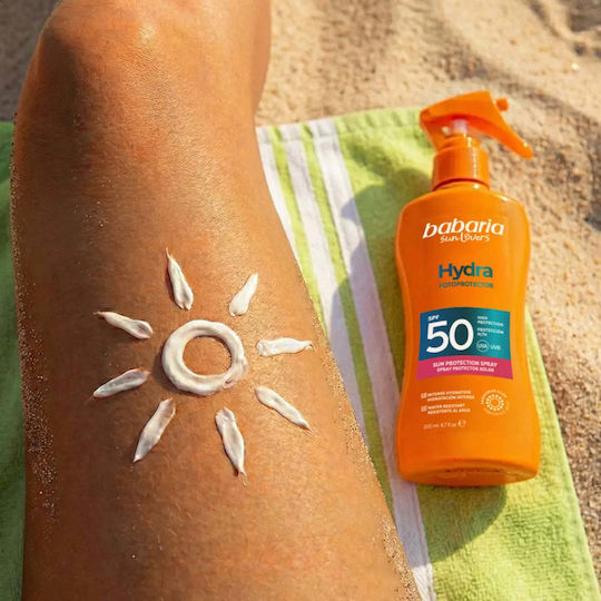 Loțiune Spray Tip Protecție Solară Ridicată Spf 50+ Uva Uvb Hidra Fotoprotector Babaria Sun Lovers 200 Ml