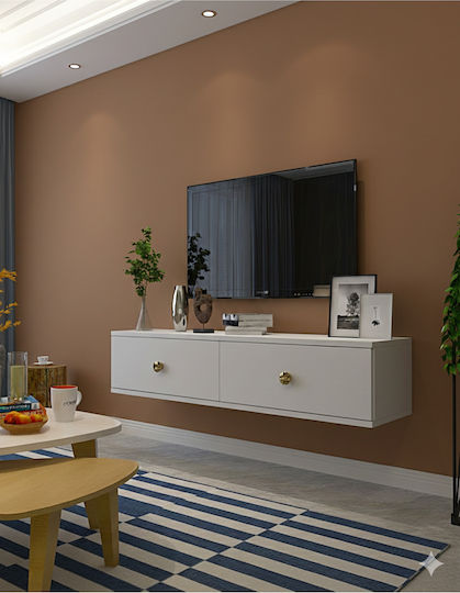 Έπιπλο TV Επιτοίχιο Λευκό 120x30x26εκ. Έπιπλο TV Επιτοίχιο Λευκό 120x30x26εκ.