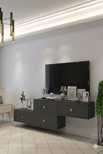 Gray TV Stand L120xD30xH30cm
