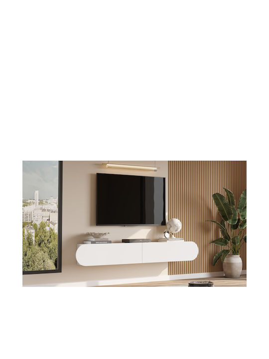 White TV Stand L180xD31xH30cm
