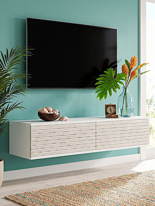 TV-Ständer Weiß M120xP30xH26cm