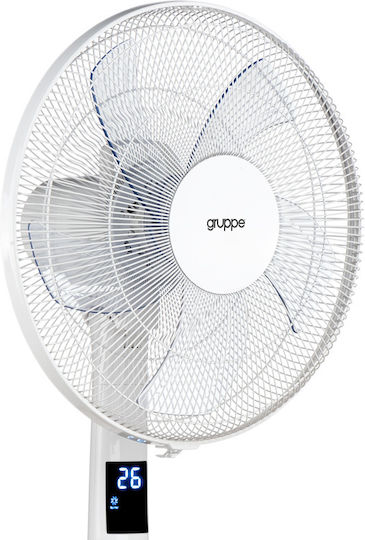 Gruppe Fs40-15arb Ανεμιστήρας Ορθοστάτης 30W με Τηλεχειριστήριο Λευκός