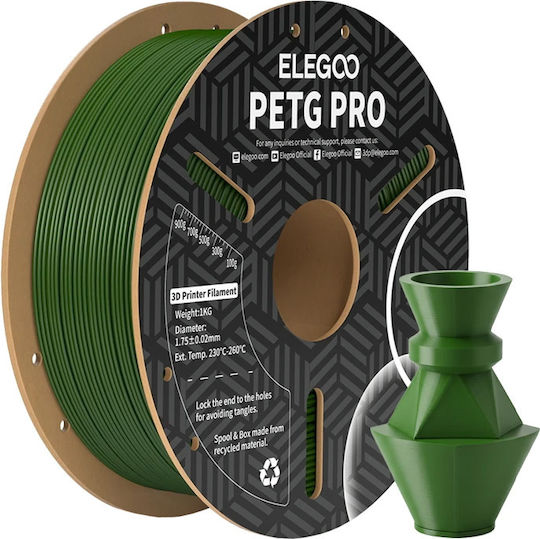 Elegoo PETG 3D Принтер Филамент 1.75мм Зелен 1кг