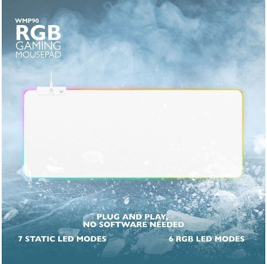 Deltaco GAM-079 Mauspad XXL (900mm) mit RGB-Beleuchtung Weiß